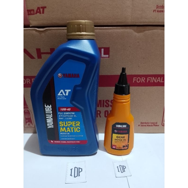 Oli Yamalube Super Matic 1 Liter + Oli Gardan 140 ML Paket Service Oli Motor Nmax Aerox Lexi Yamalub