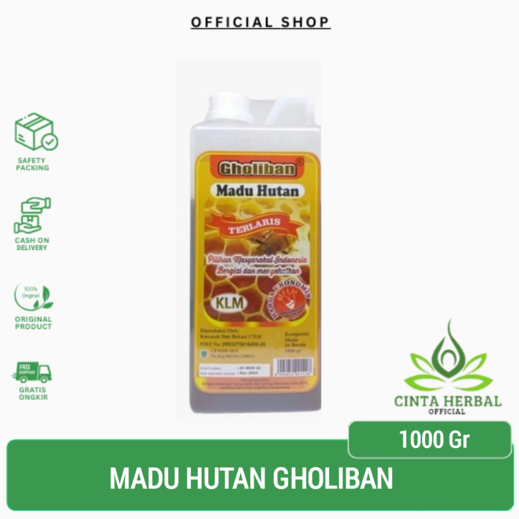 

Madu Hutan Gholiban 1kg | Madu Lebah Super Herbal | Madu Murni Original