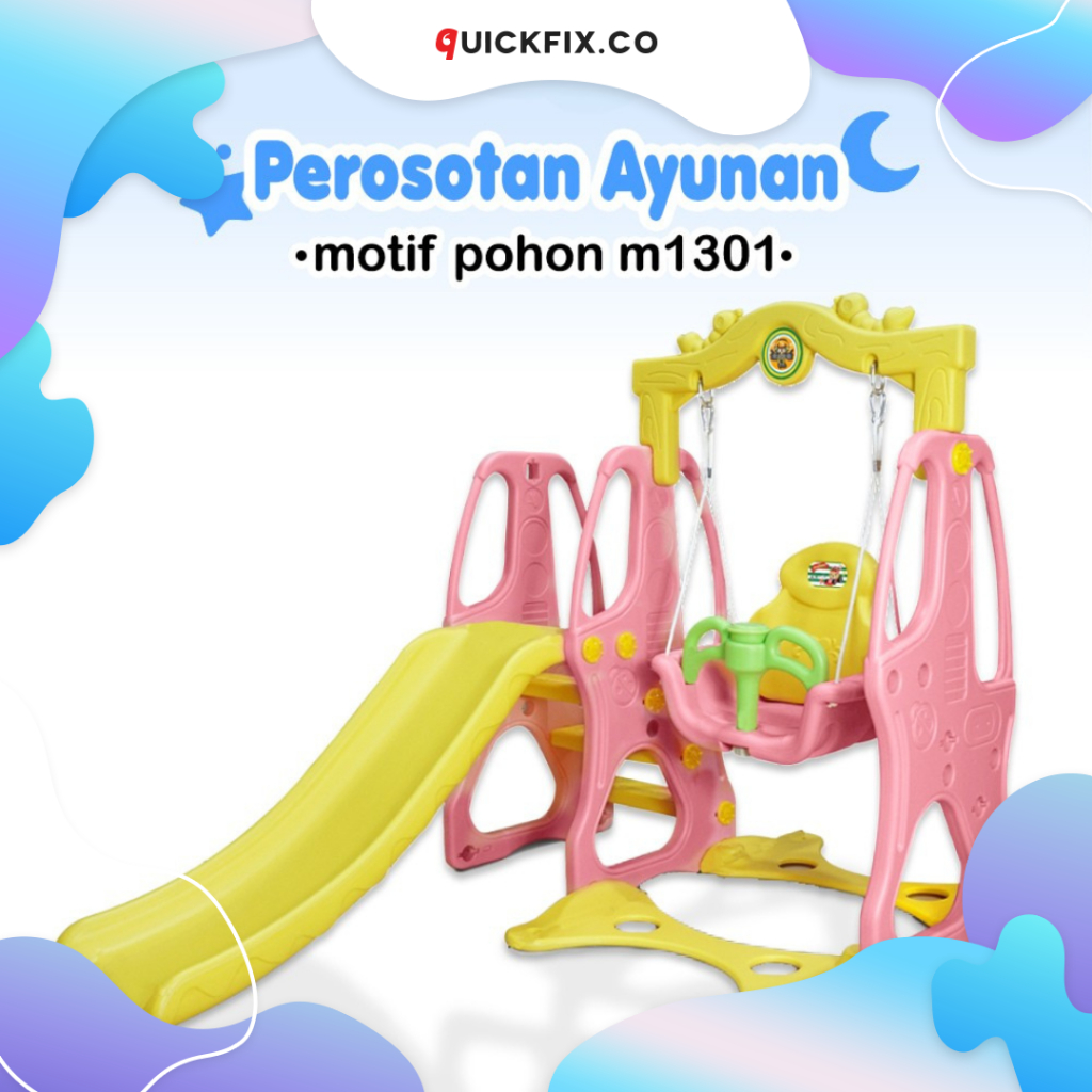 Mainan Ayunan & Perosotan Anak 3in1/5in1 – Molion Motorik Premium | QUICKFIX