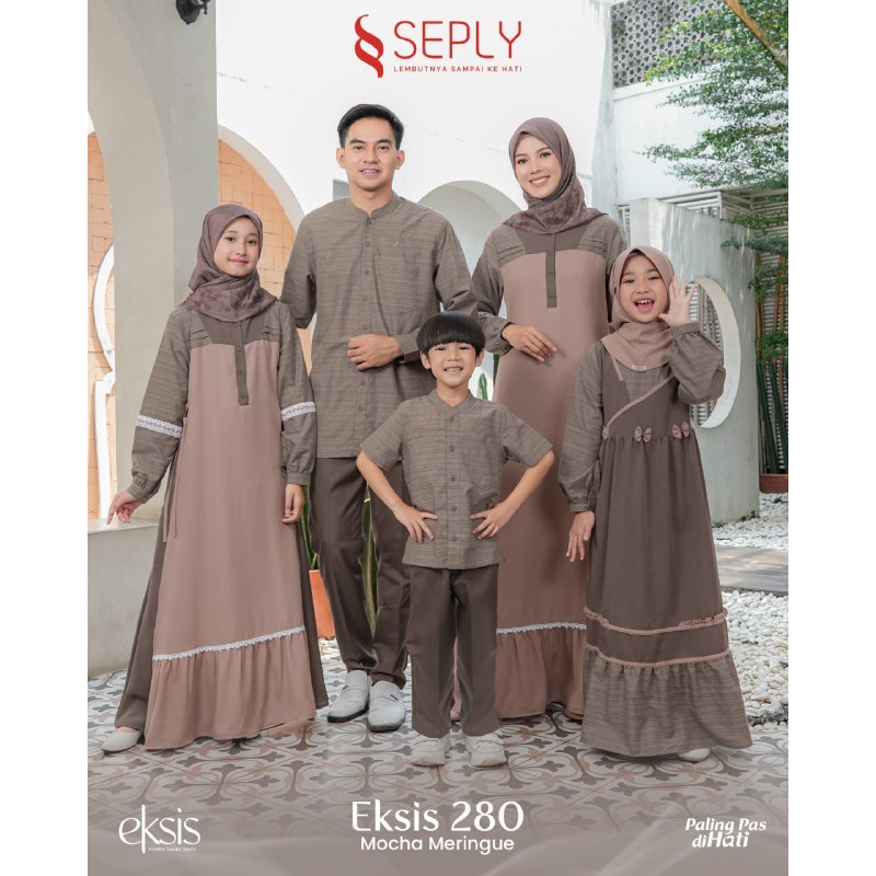 Sarimbit Couple Premium Family Set Seply Rayya Series Eksis Mocha Meringue