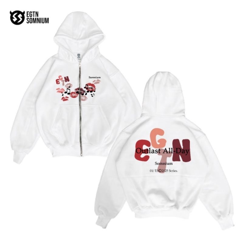 HOODIE BOXY ZIPPER UNISEX SWEATER HOODIE EGTN