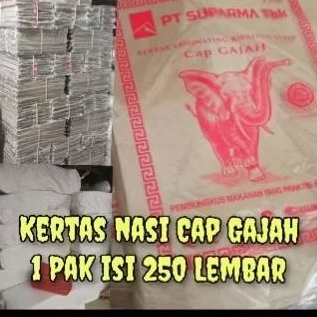Kertas Nasi merk Cap Gajah/kertas nasi pembungkus coklat