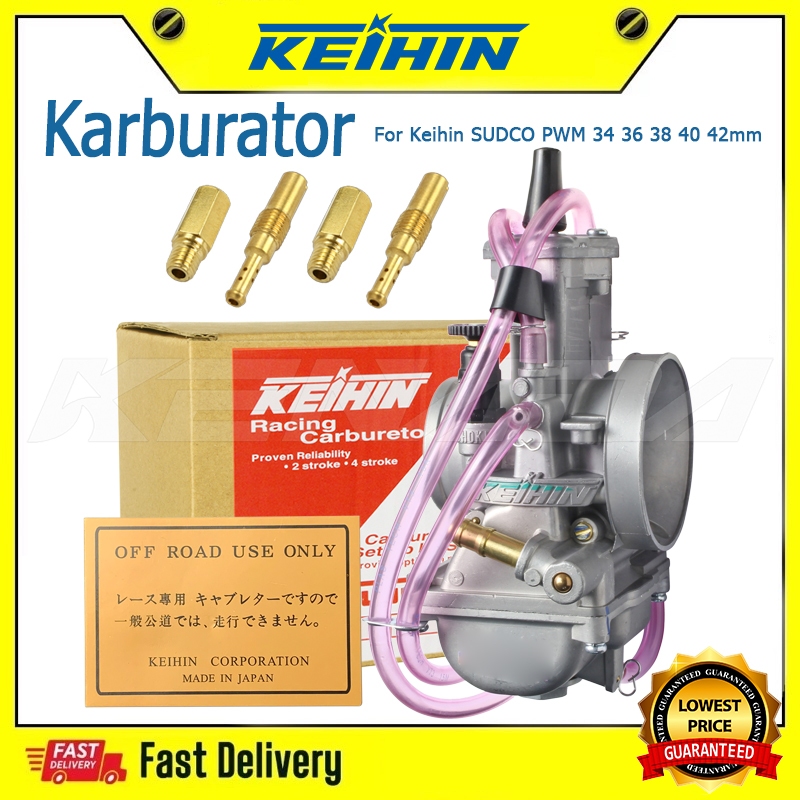 Carburetor Karbu Karburator PWM 34 36 38 40 42mm Air Strike Universal Racing Carburetor（BISA COD）