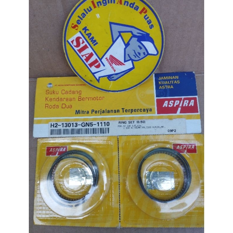 ring piston seher oversize over size os 50 0.50 honda astrea prima grand legenda supra x 100 supra x