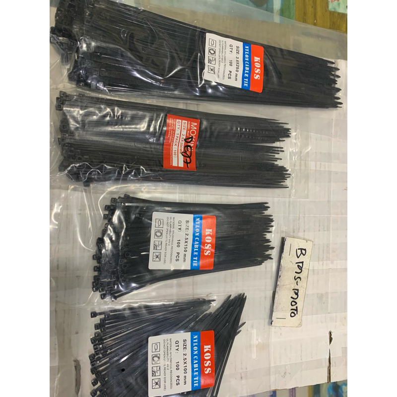 

Kabel Ties Hitam 10cm / 15cm / 20cm / 25cm Harga 1pack isi 100pcs