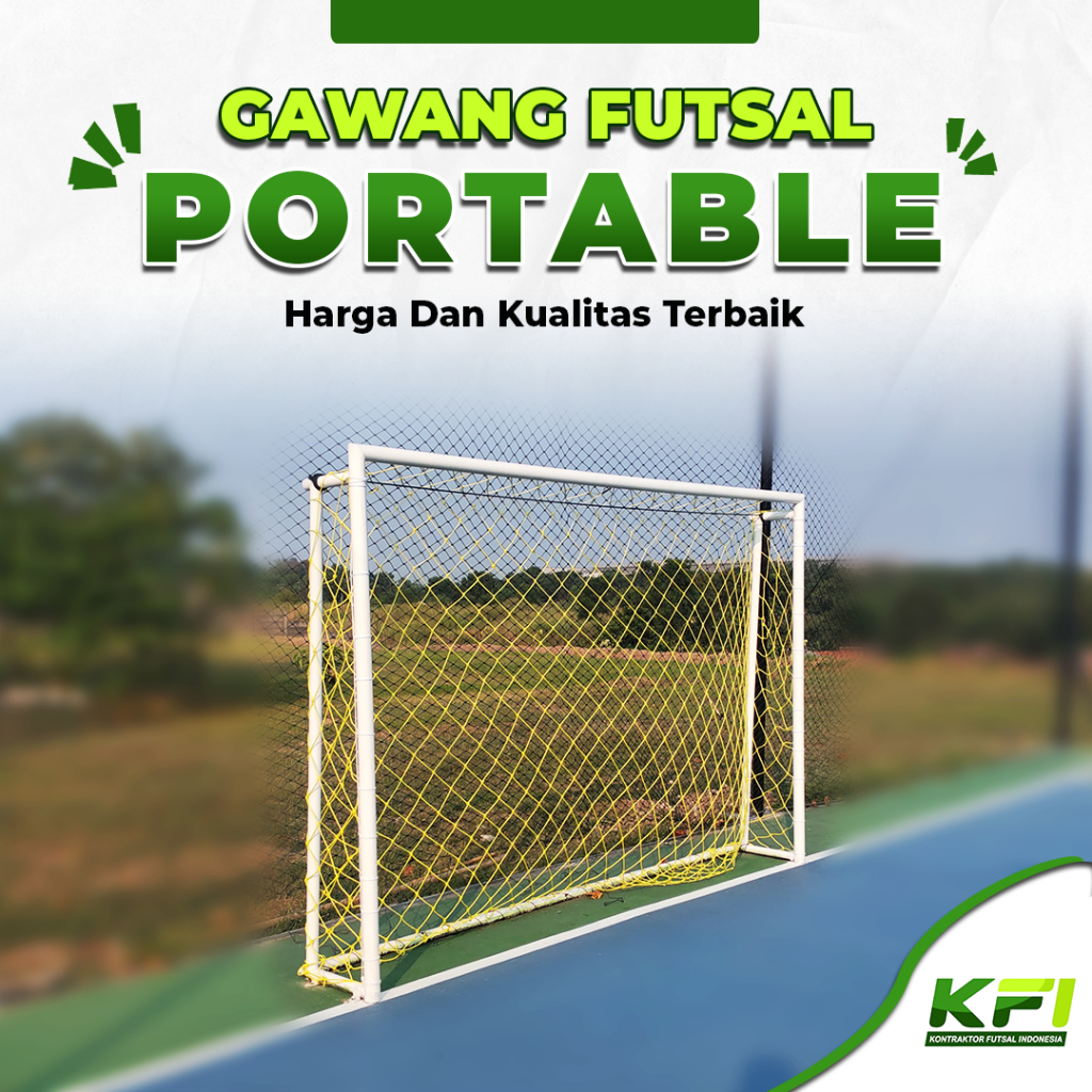 Gawang Futsal Portable 3x2 Meter Murah  Pipa Besi Dari KFI Sport