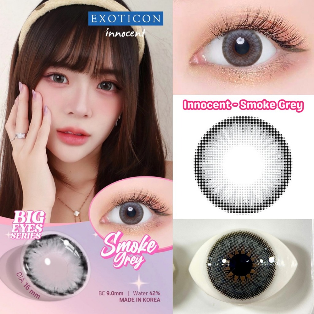 Softlens Innocent Smoke Grey by Exoticon Diameter 16mm - Soflen Soplen Softlen