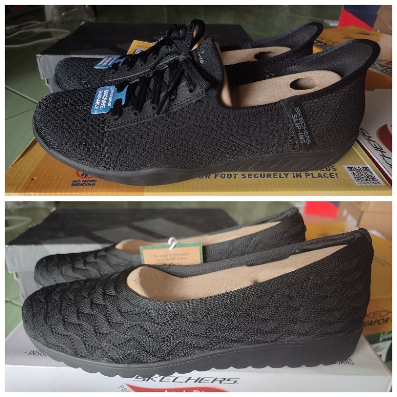 Sepatu Wanita Skechers Full Black Original
