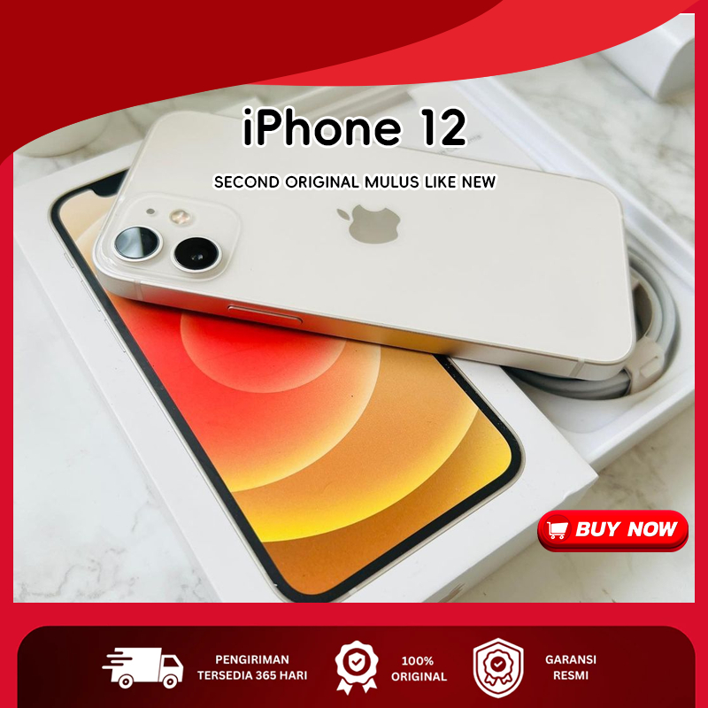 iPhone 12 Sceond 64 128 256GB Bekas HP iP 12 100% Original iPhone Seken iPhone 12 128GB iP 12 Second