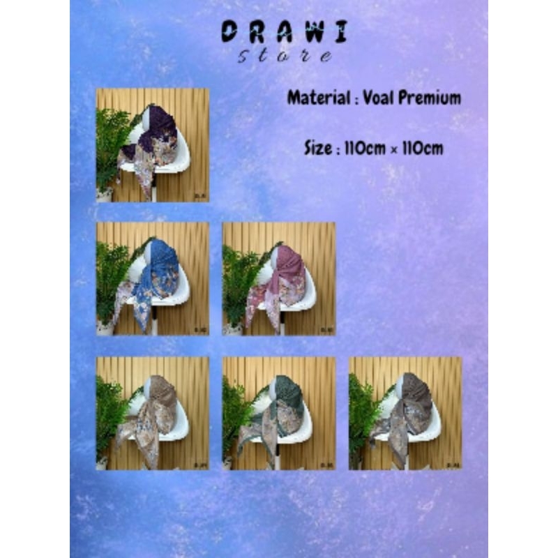 Jilbab Voal Premium Motif, Jilbab Motif, Hijab, Jilbab Segiempat
