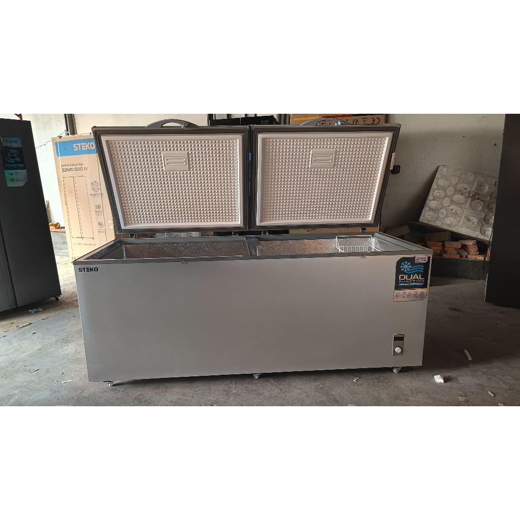 Chest Freezer 1000 Liter Steko BF-1000RS / Freezer 2 Pintu Cepat Beku Steko 1000 Liter BF1000RS / St