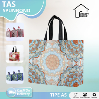 

Tas Belanja / Tote Bag Spunbond Kain Motif Premium Kantong Jumbo Tas Kado Gift I Kantong Belanja AS05-AS07