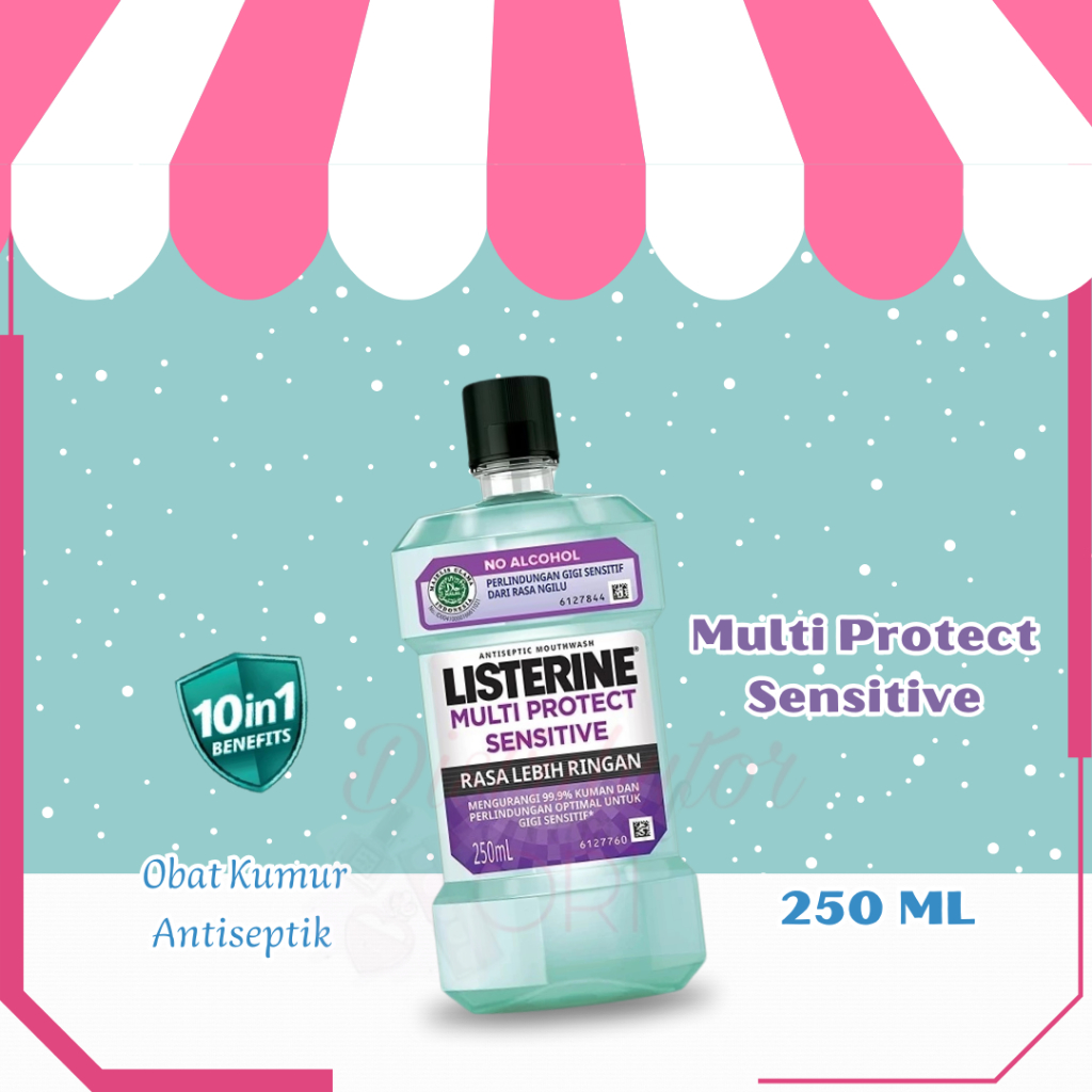 Listerine Multi Protect Sensitive Mouthwash / Obat Kumur 250ml | BPOM