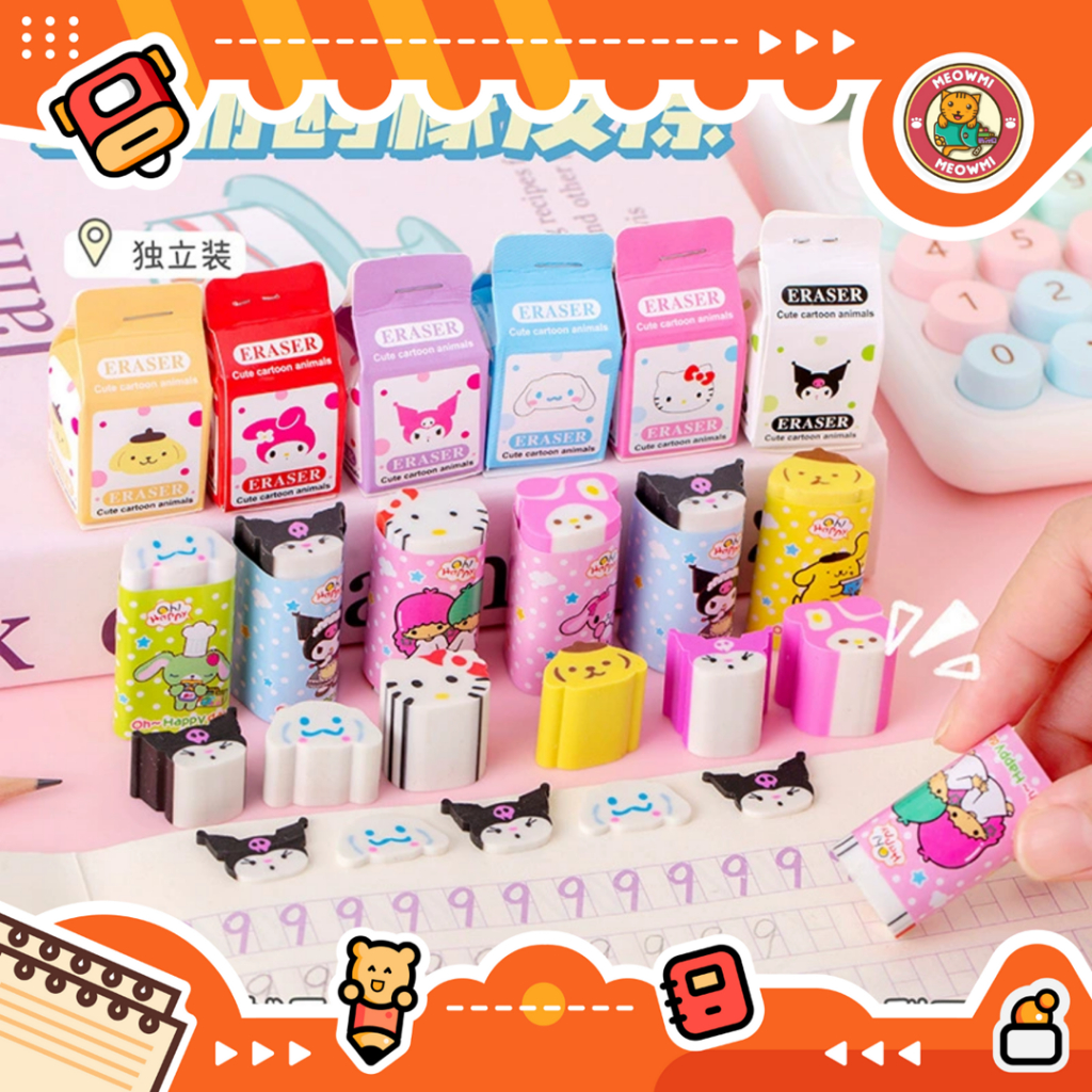 

Penghapus Sanrio Kotak Susu Lucu Unik Penghapus Potong Motif ER0026