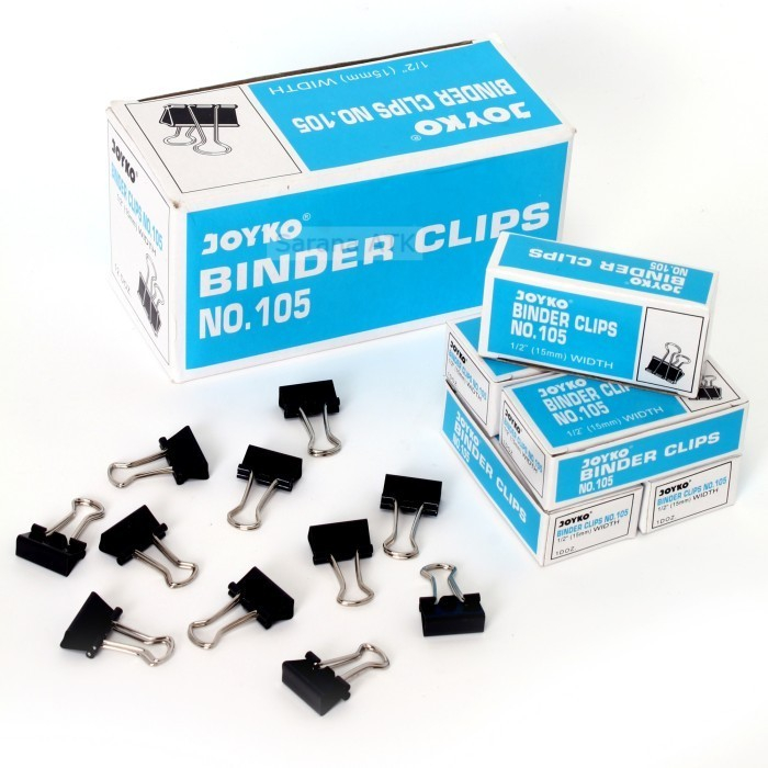 

Binder Clip 105 Joyko / Penjepit Kertas / Penjepit Hitam/ joyko binder clips nomor 105
