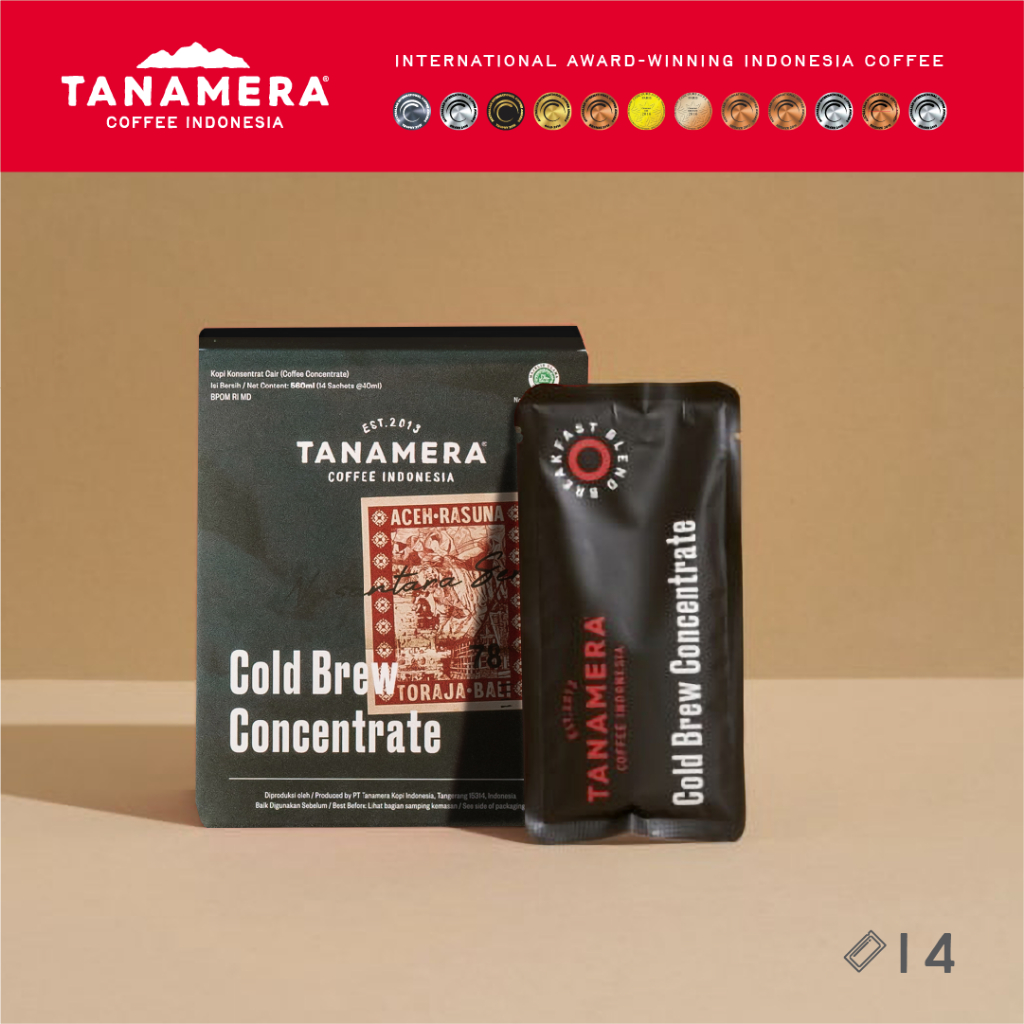 

TANAMERA COFFEE – Cold Brew Concentrate Sachets Single Origin (Box of 14 Sachets)