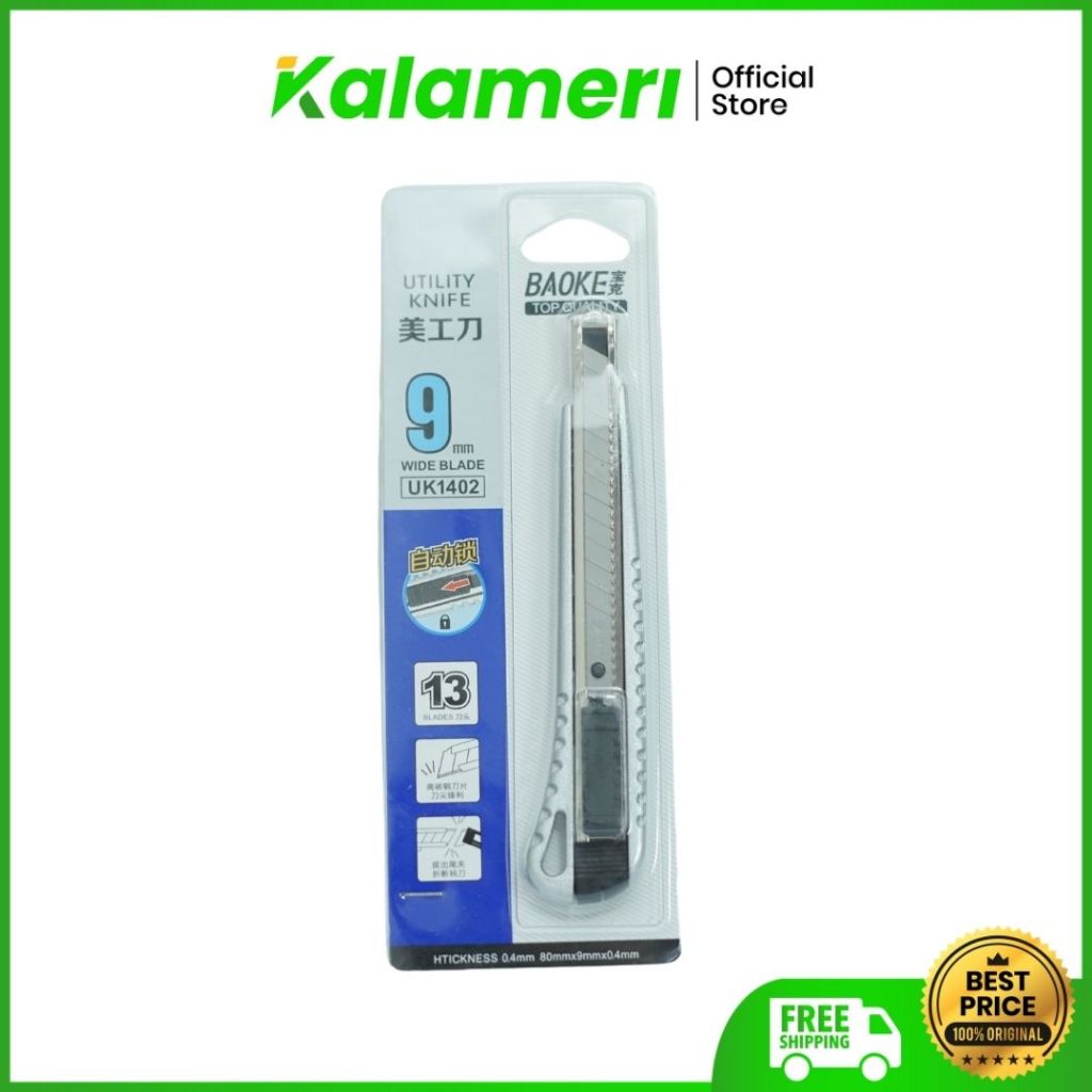

KALAMERI - Baoke Cutter Utility Knife UK1402 - Pisau Lipat Transparan Aesthetic