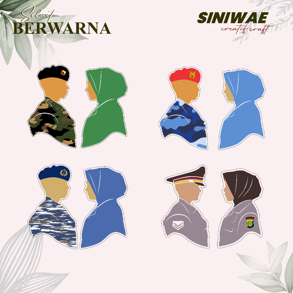Siluet Couple Polisi Tentara Fullcolour Akrilik Print Uv
