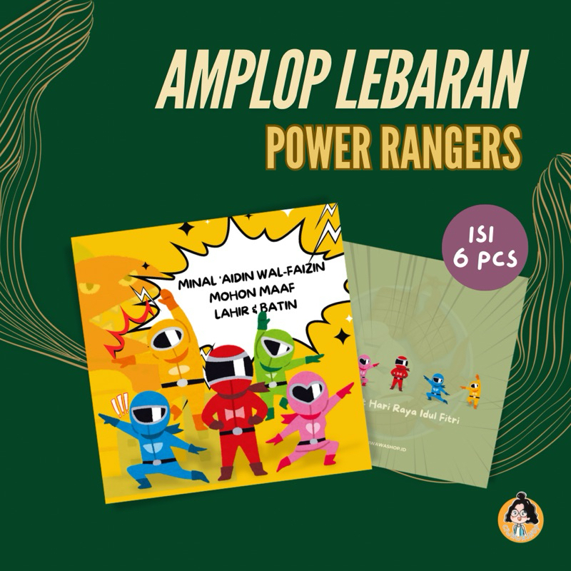 

POWERRANGER AMPLOP LEBARAN FUN SERU [6PCS]