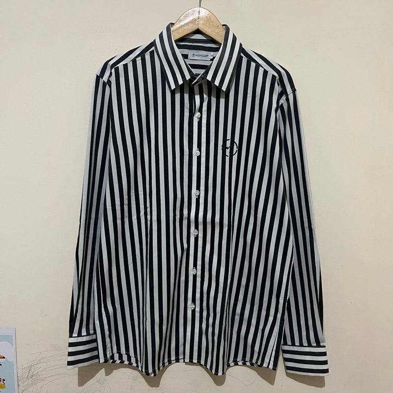 kemeja salur stripe moncler fragment