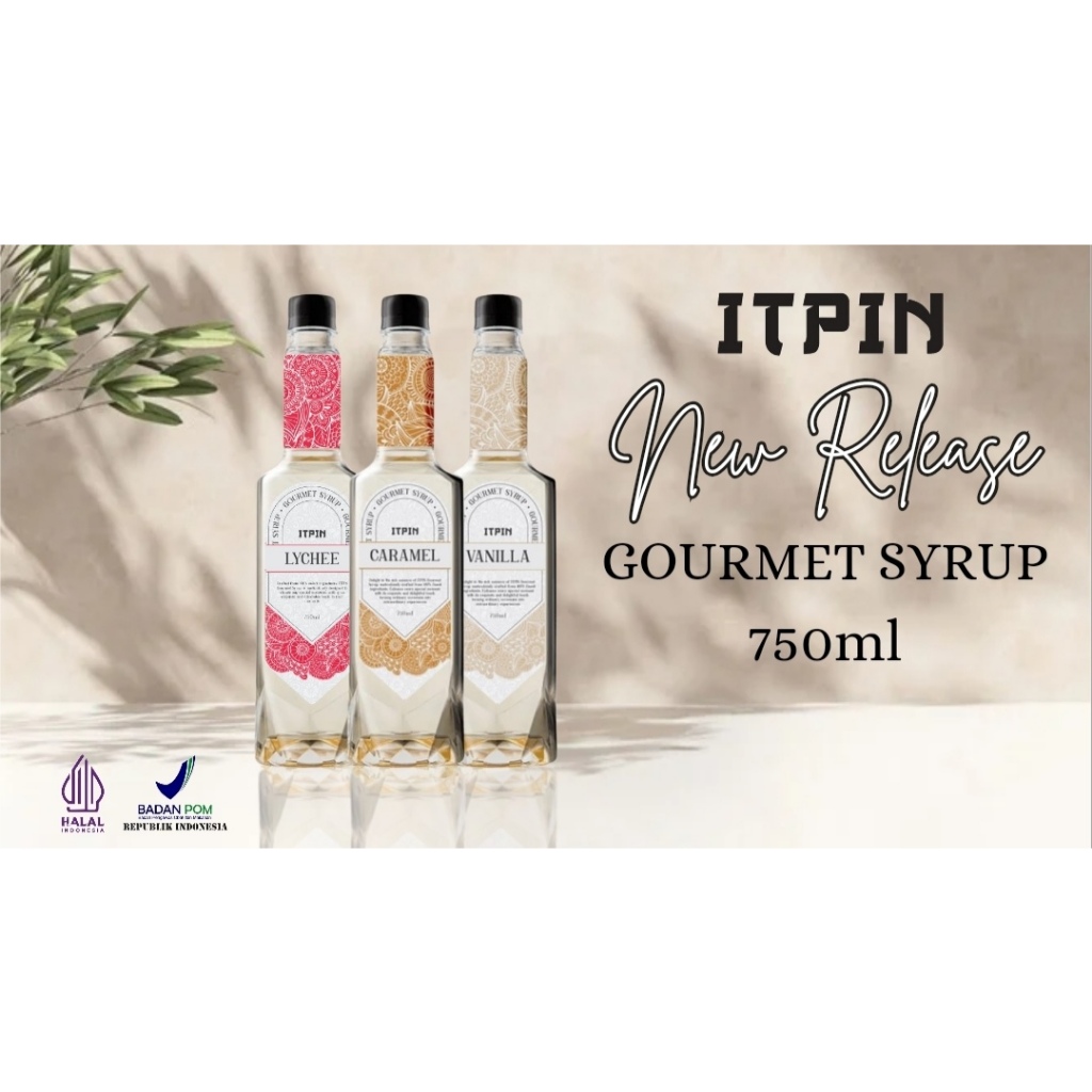 

ITPIN Gourmet Syrup Kemasan 750ml | Itpin Sirup Kemasan 750ml Rasa Caramel | Orange | Vanilla