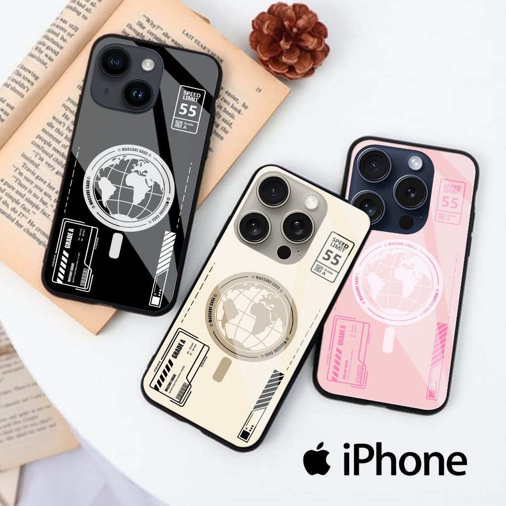 Softcase Glass Kaca | Case Kaca | Casing Kaca | ALL TYPE IPHONE [ S119 ].