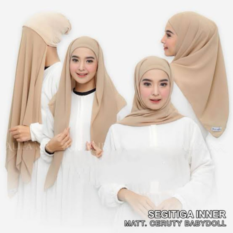 hijab instan segitiga inner / segiempat inner 2 layer