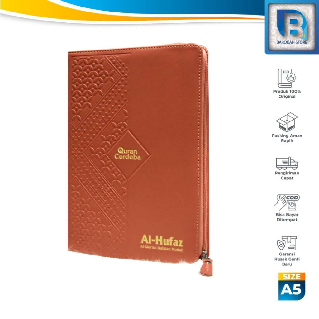 Al Quran A5 Al Hufaz Muslimah Jaket Resleting Cordoba -  Al Quran Hafalan Terjemah Tajwid Al Hufaz