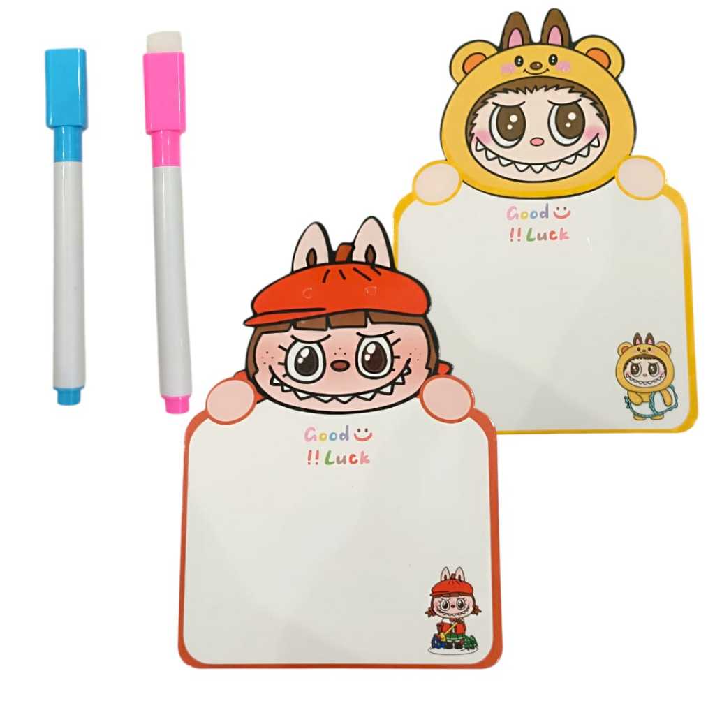 

(COD) Drawing board mini labubu 2IN1 / Papan tulis motif labubu-2pc