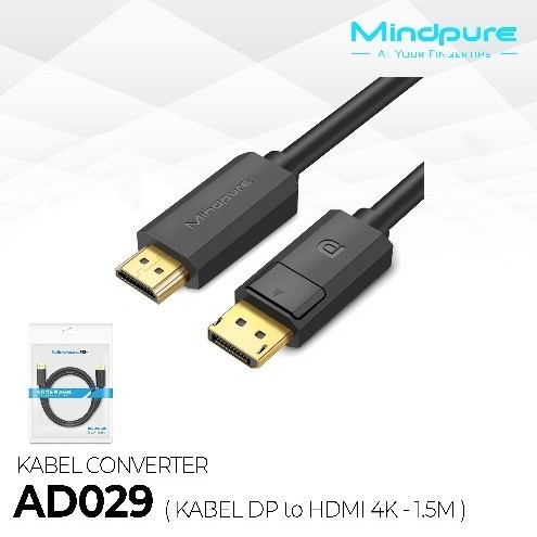 KABEL DISPLAY PORT TO HDMI 4K dp to hdmi