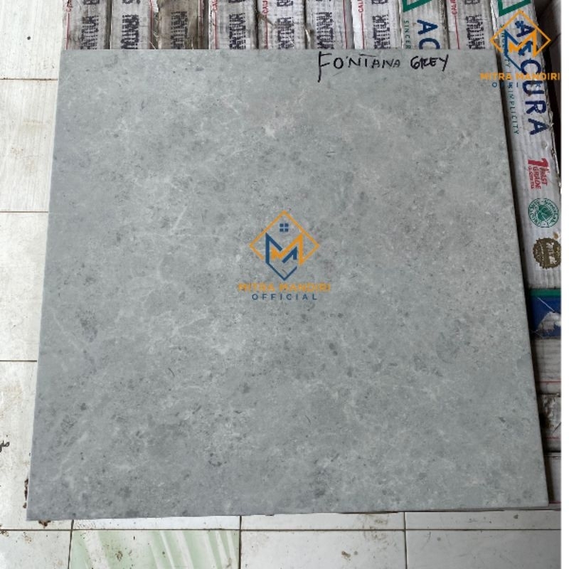 Keramik lantai 50x50 Fontana grey | glossy | Asia tile