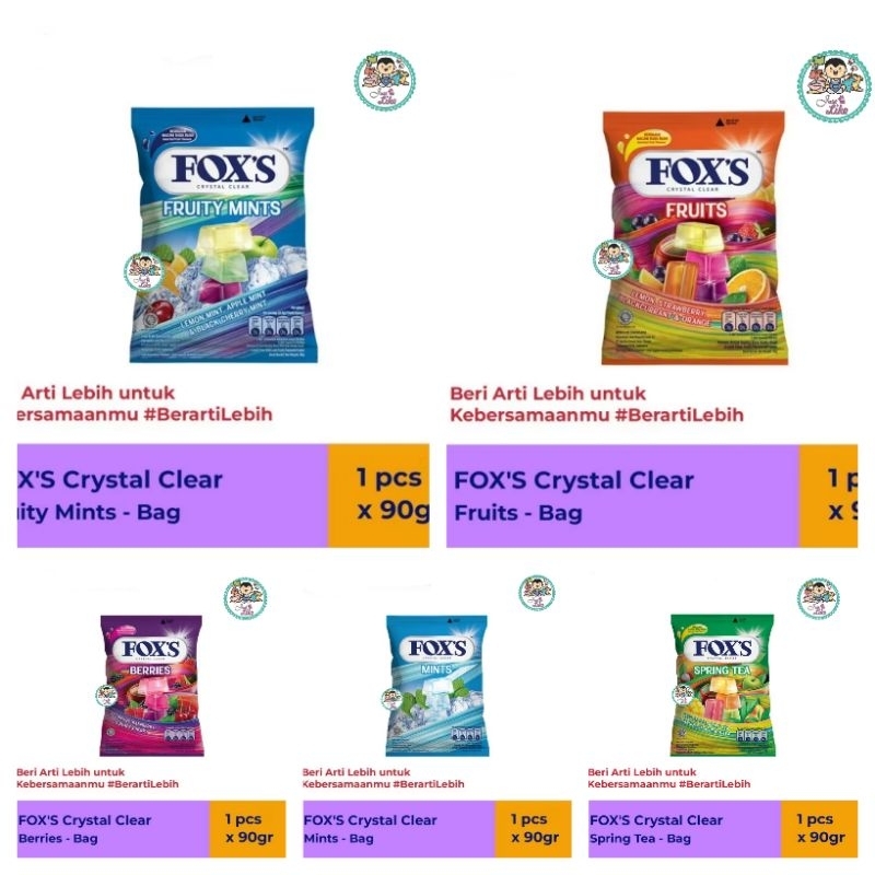 

Permen Fox's Kotak Crystal Clear Candy 90gram/Permen Fox Kotak 90gr.