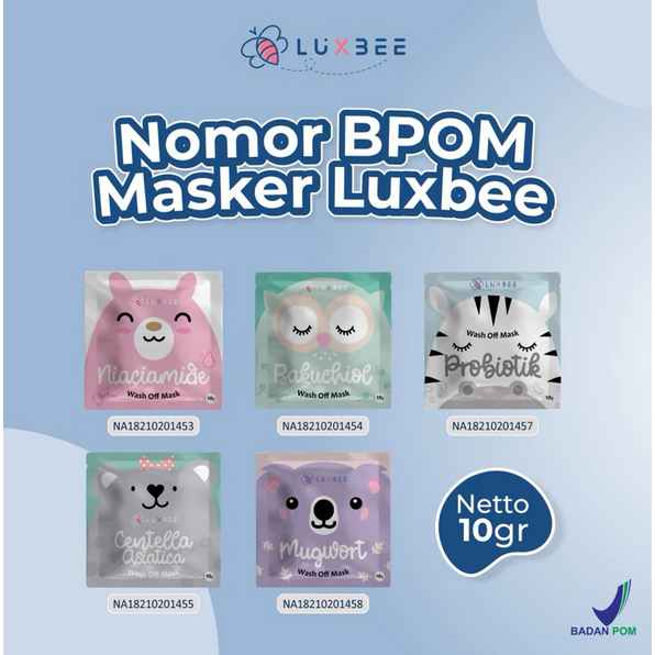 MASKER WAJAH BPOM MERK LUXBEE