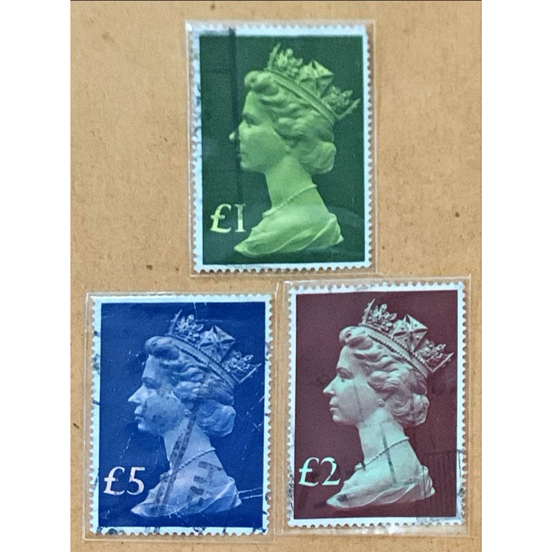 

(BA) PRANGKO INGGRIS 3V CAMPUR HIGH VALUE (1£ , 2£, 5£). USED.