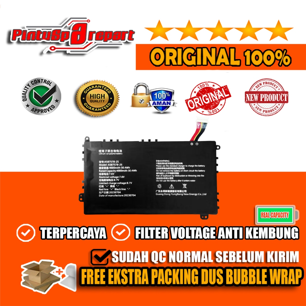 (Genuine PN1308P A587578-2S) Original Baterai Battery Laptop Axioo Mybook 14F (Kabel Kanan 9 Pin) Or