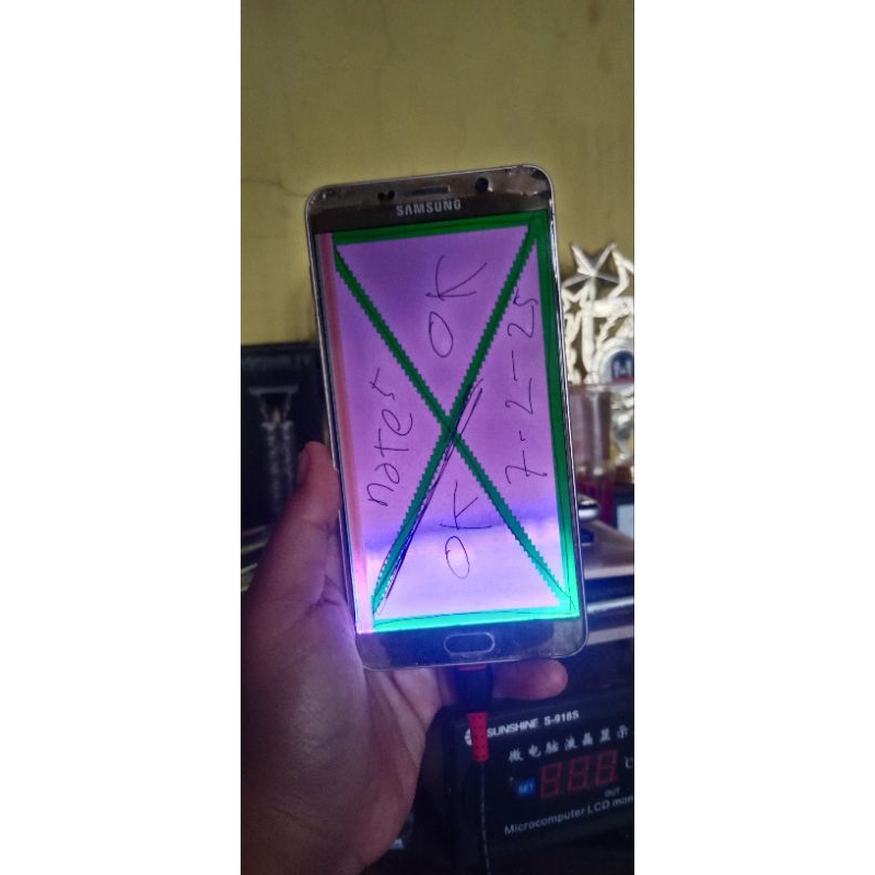 LCD Samsung Note 5 (SM n9208) Ori Copotan Normal Minus Seperti Difoto