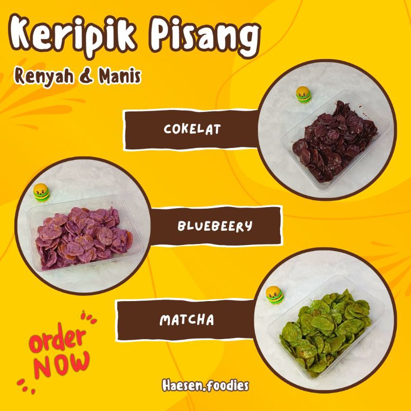

Keripik Pisang Lumer Cokelat Matcha Blueberry 225 Gram
