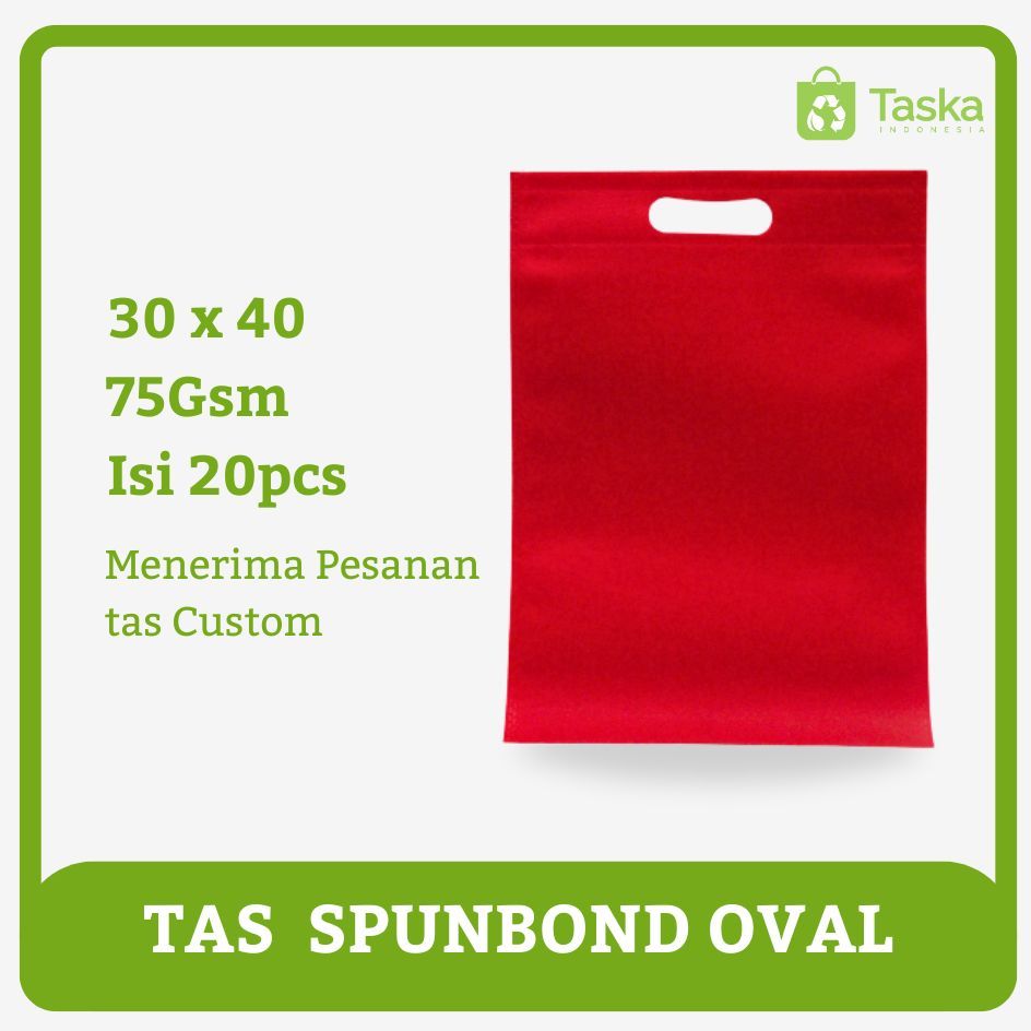 

Tas Press Spundbond Oval 30x40 Per Kodi (Warna Merah)