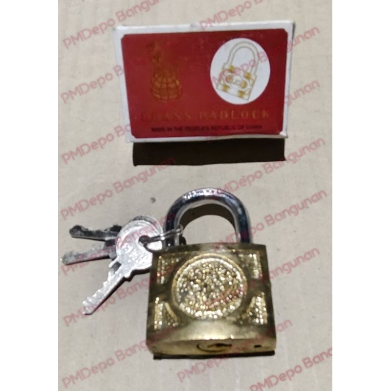 Gembok Kuning 40 MM Ukiran GLION