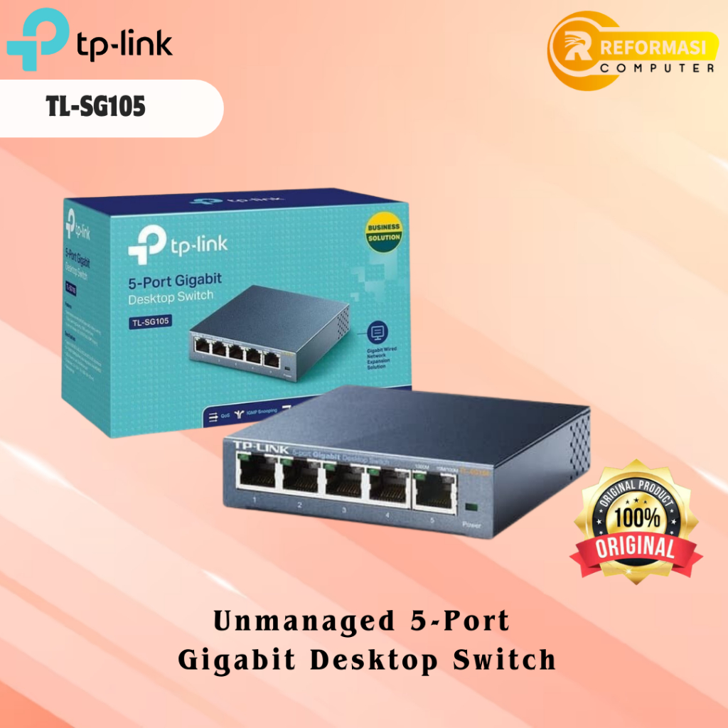 TP-LINK TL-SG105 TPLINK 5-Port/5 Port Gigabit Desktop Switch TL SG105