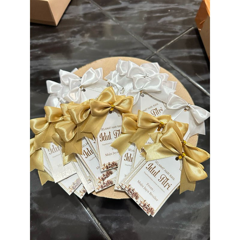 

Orlin - 1 pack isi 33pc Pita ucapan Lebaran / Hangtag Iddul Fitri Cutom Nama