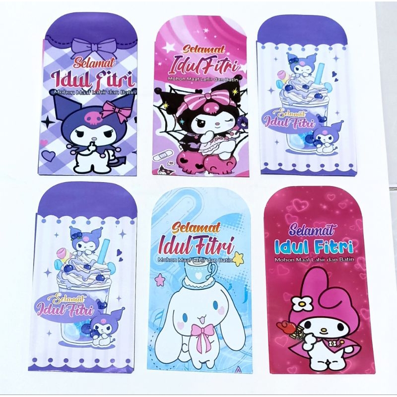 

[50Pcs] Amplop Karakter SANRIO Angpau Lebaran Untuk Anak anak Motif Kartun
