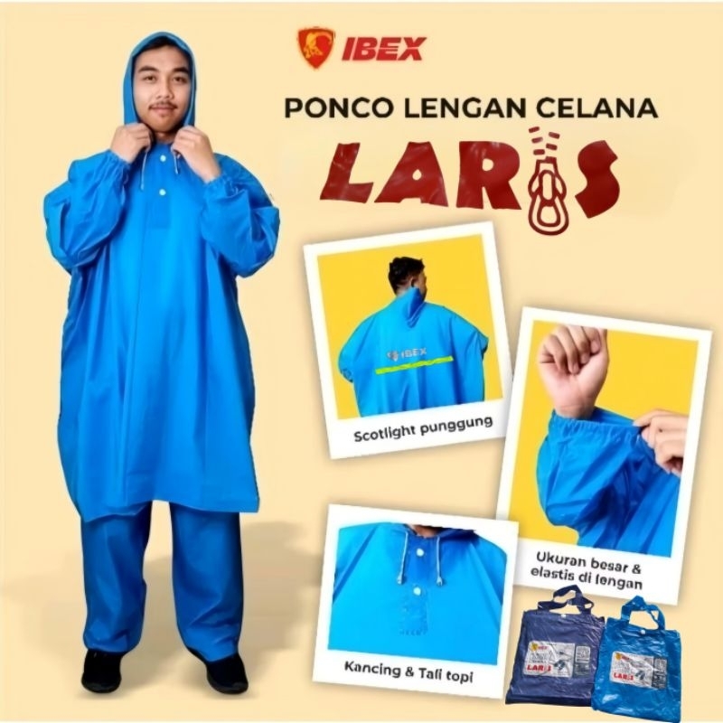 Poncho lengan celana laris ibex