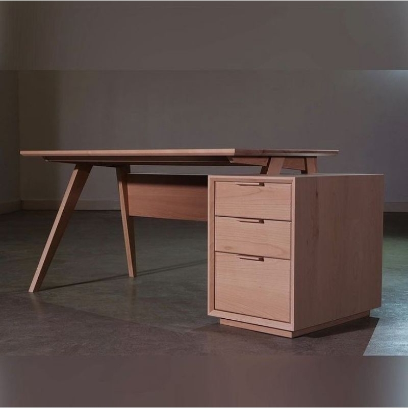 Meja kerja minimalis- Meja belajar Jati solid