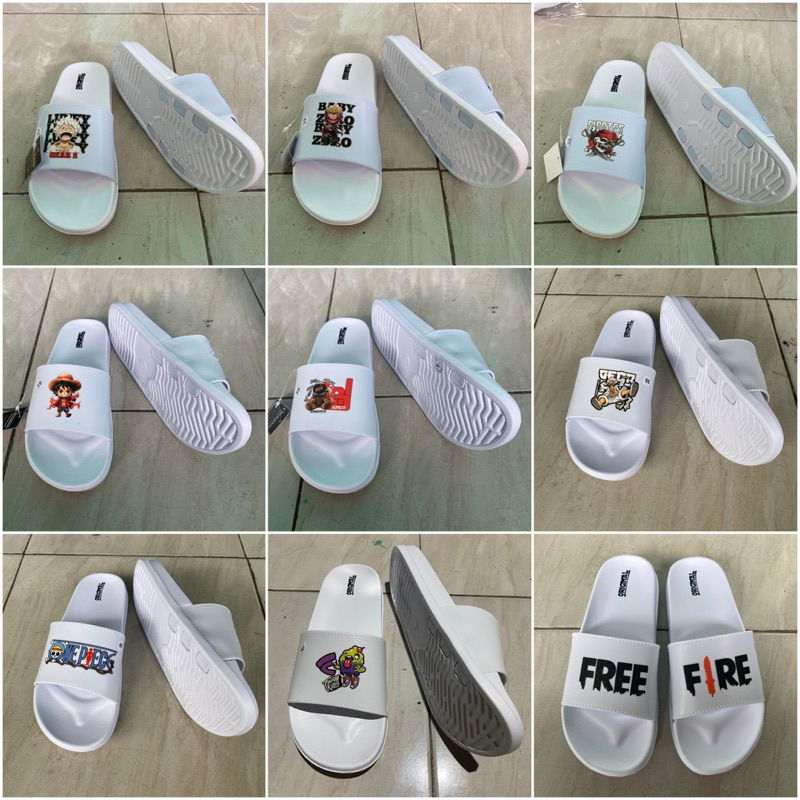 paket grosir usaha sandal karet slop selop slip on pria wanita sol tembus