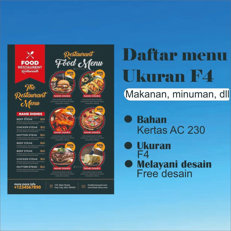 

daftar menu laminating free desain ukuran F4