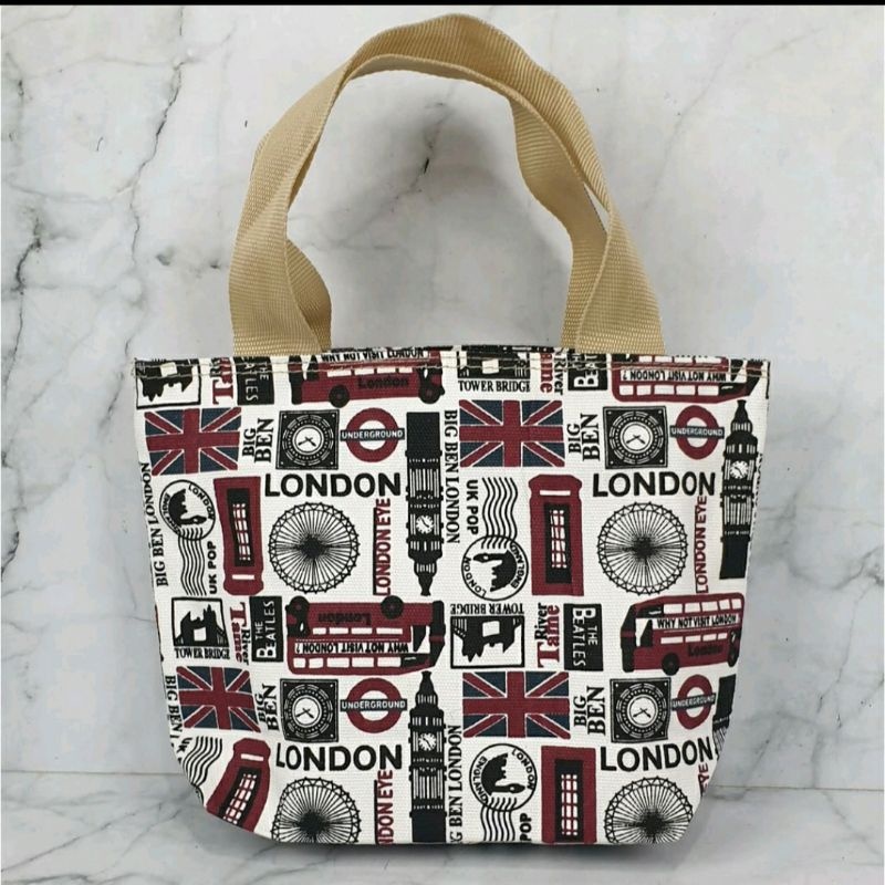 (100 % REALPICTURE) Tas Kanvas / Tas Mukena / Tas Serbaguna Kanvas Premium Murah