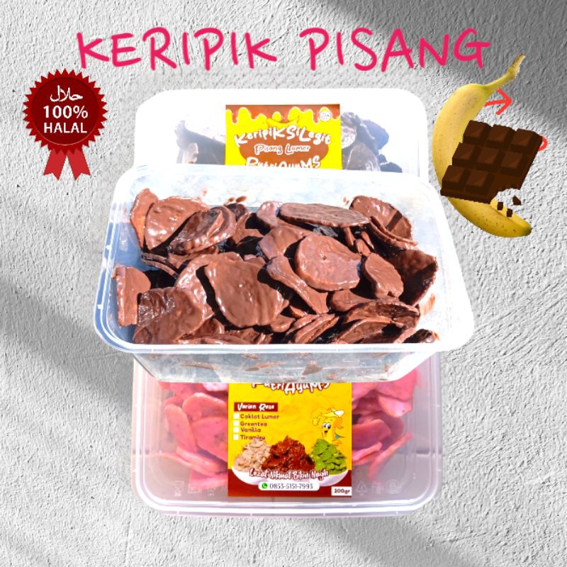 

Keripik pisang coklat /pisang coklat goreng/kripik pisang coklat manis