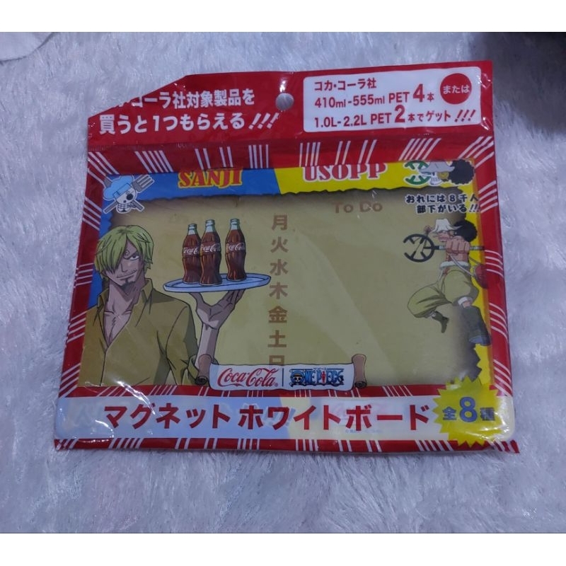 

One Piece Coca cola bonus Magnet Sanji Usop White Board Papan Tulis