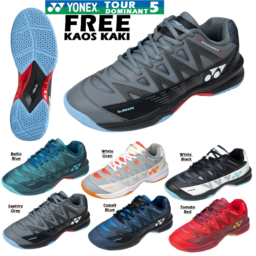 Sepatu Badminton Yonex Tour Dominant 5 Original Free Kaos Kaki - Yonex Tour Dominant 5 Original